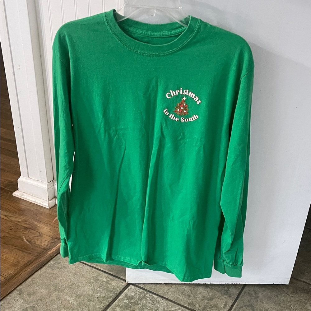 Green Christmas Long Sleeve Shirt Team Santa southern y’all medium